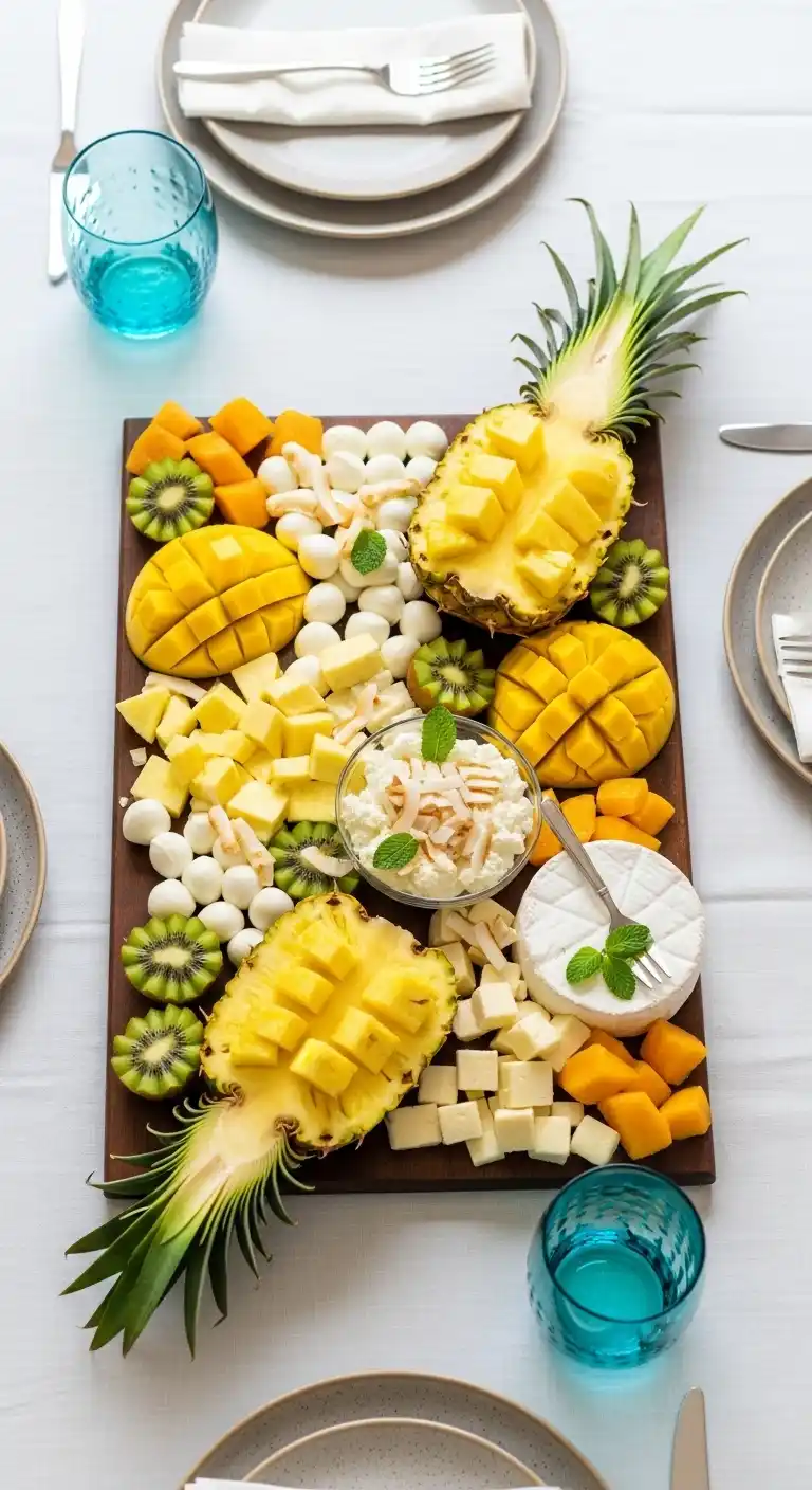 2. Tropical Fruit and Cheese Tray