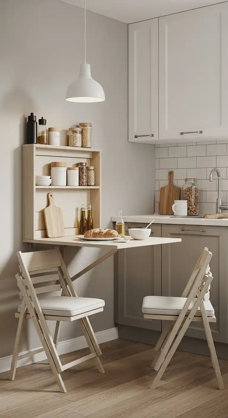 20. Foldable Wall-Mounted Tables