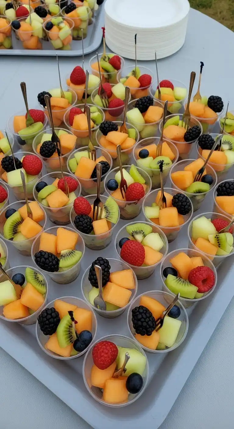 20. Mini Individual Fruit Cups Tray