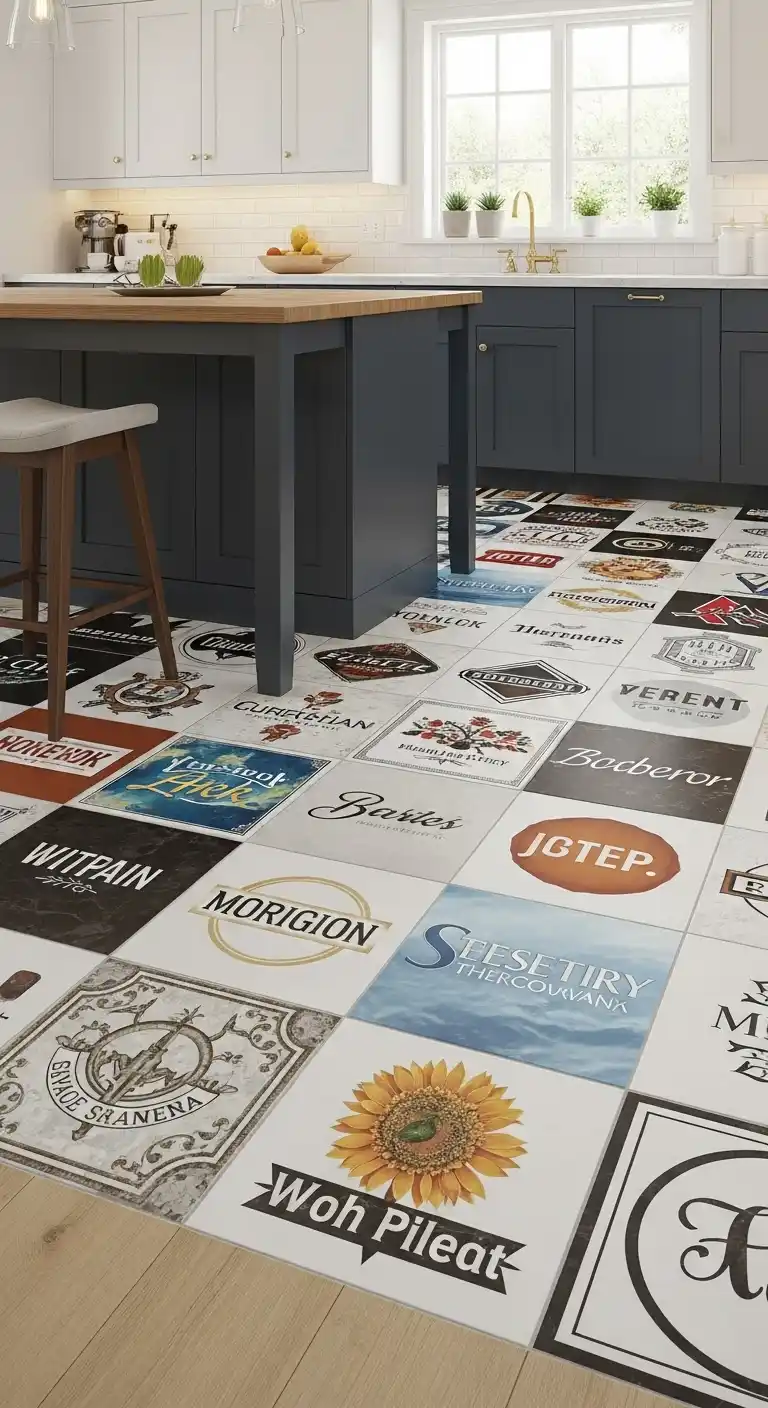 21. Customized Porcelain Tiles with Personalized Prints or Logos
