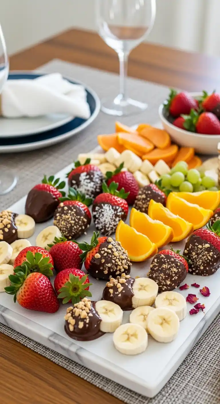 22. Chocolate-Dipped Fruit Tray