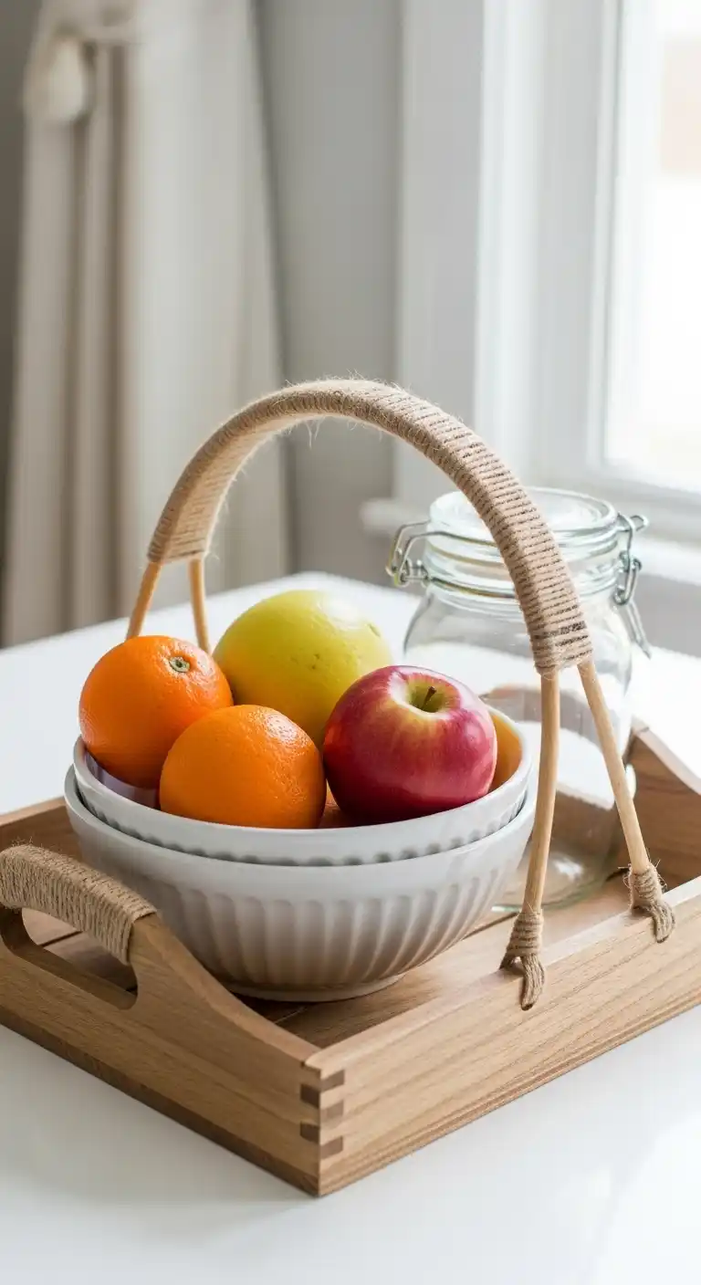 23. DIY Fruit Basket Using Upcycled Materials