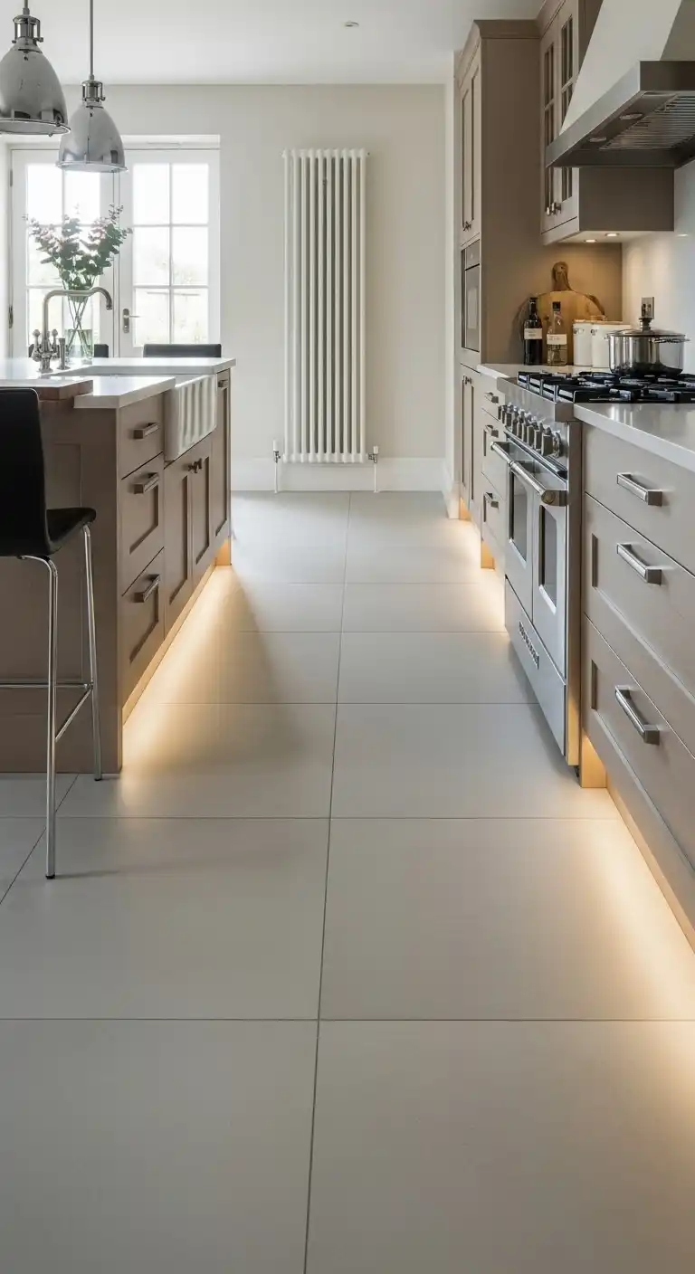 23. Porcelain Tiles Paired with Underfloor Heating Systems