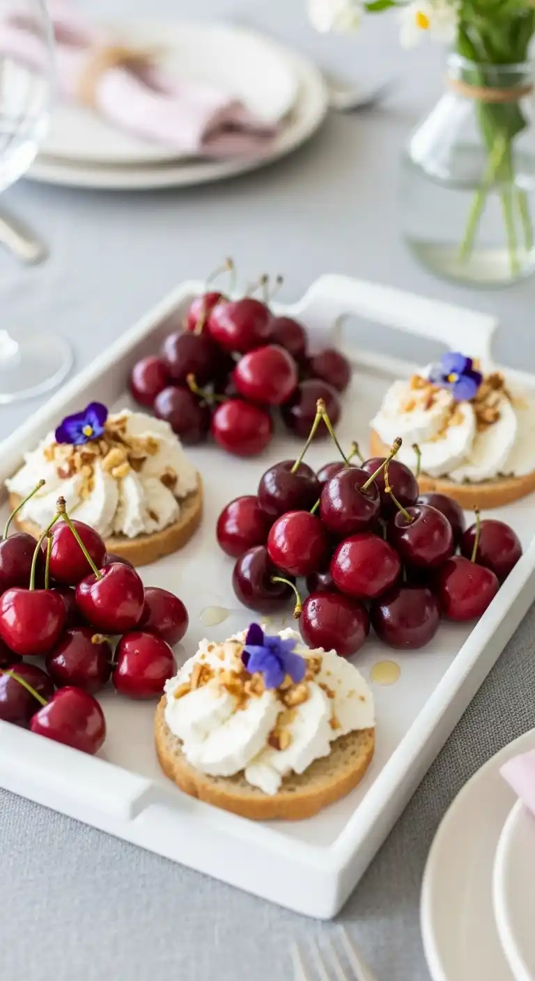 24. Cherry and Goat Cheese Tray