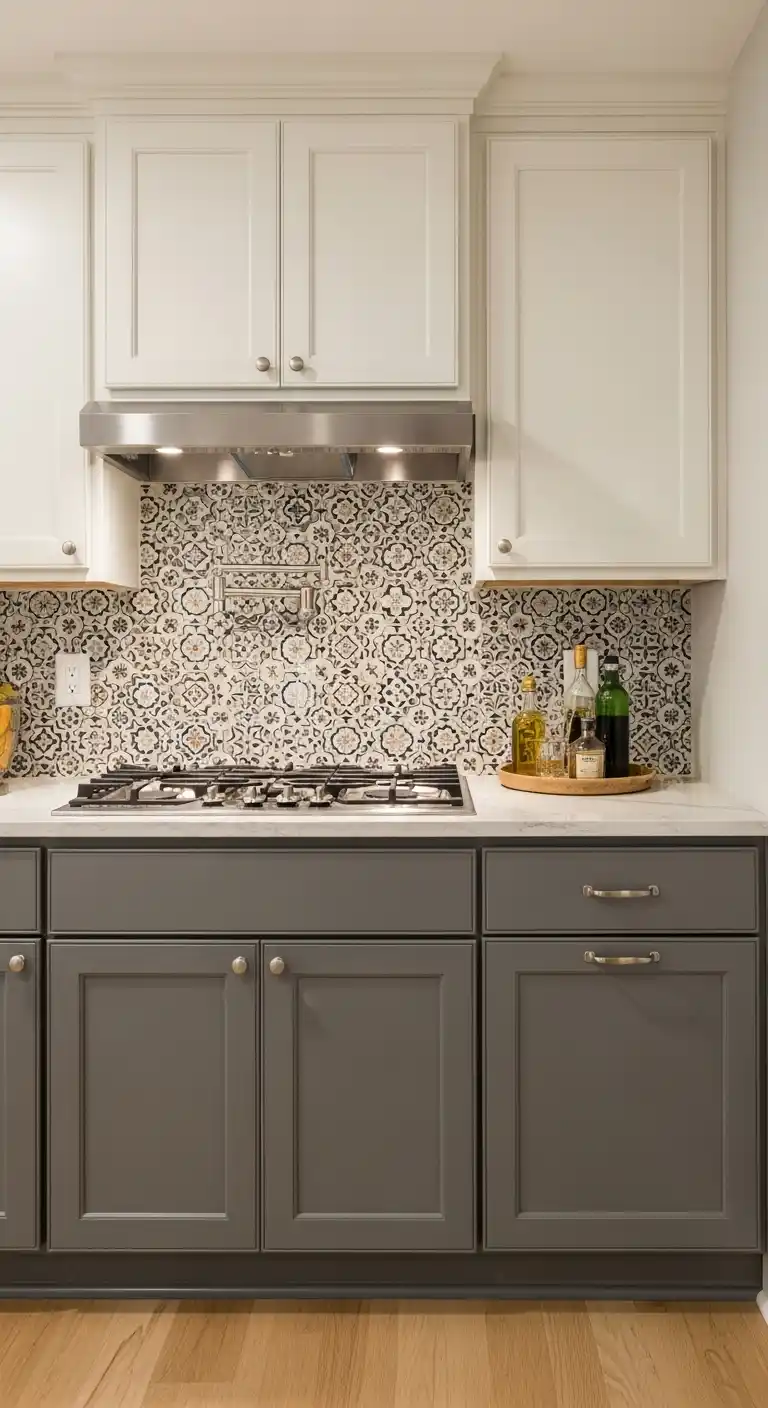 25 . Statement Backsplash for a Designer Touch
