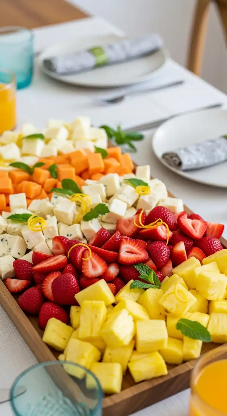 25. Pineapple, Strawberry, and Cheese Combo Tray