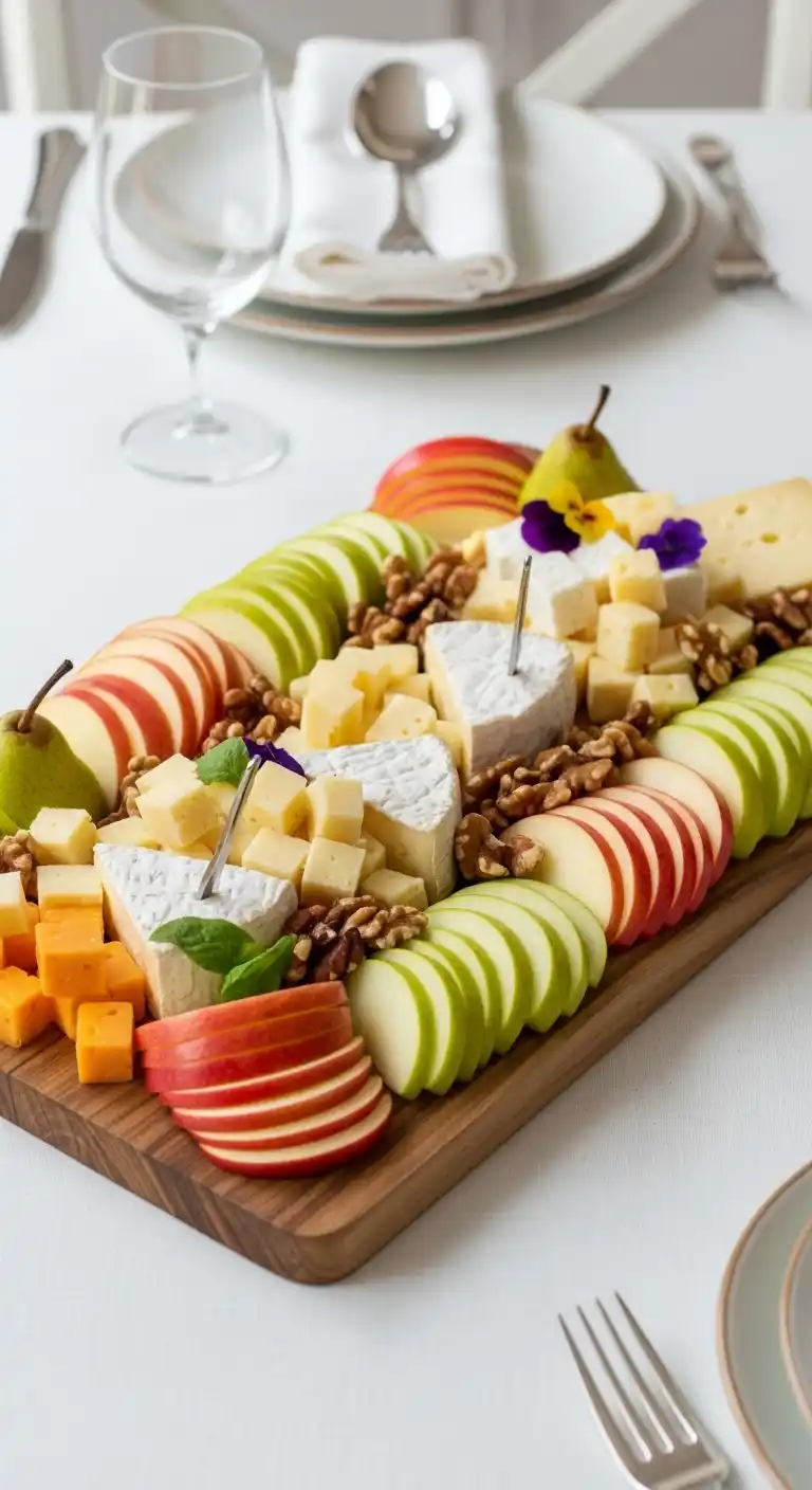 26. Apple, Pear, and Cheese Medley Tray