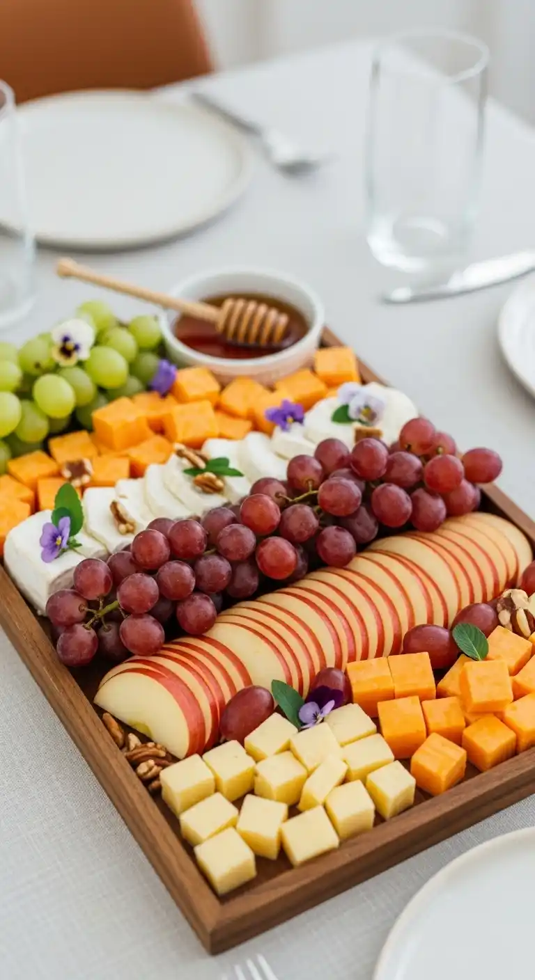 28. Grape, Apple, and Cheddar Cheese Tray