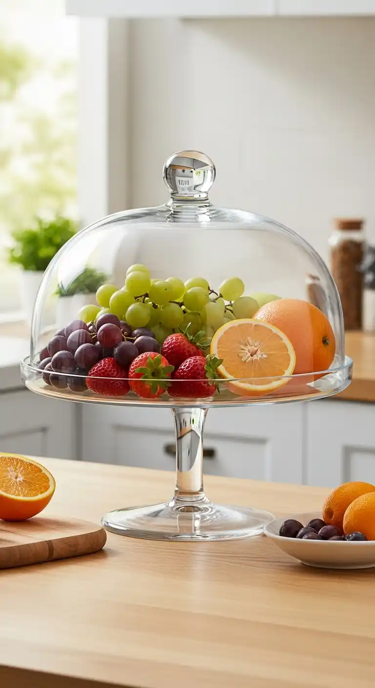 3. Glass Dome Fruit Stand