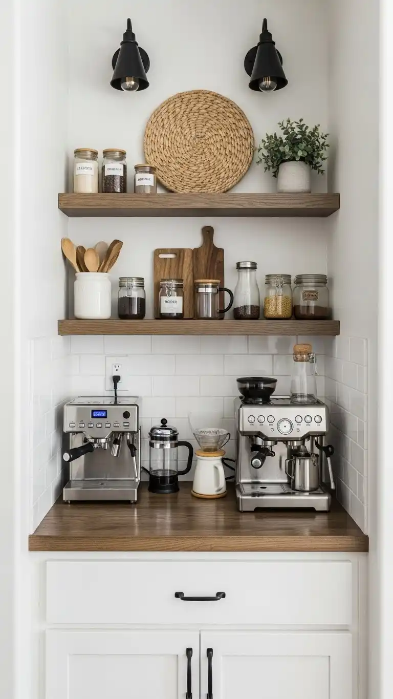 3. Modern Farmhouse Brew Nook