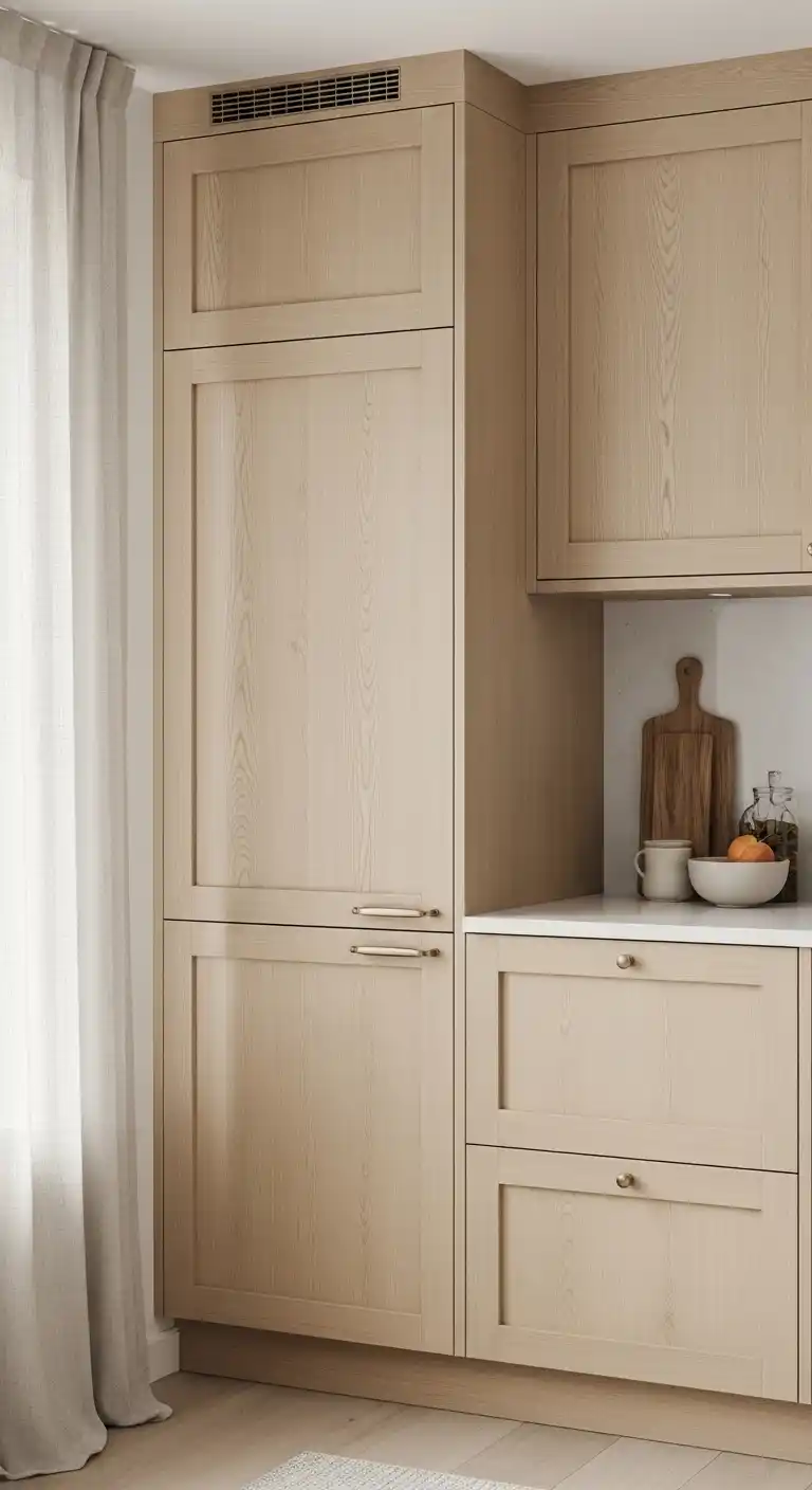 3. Pale Wood Cabinets that Bring Nature Indoors