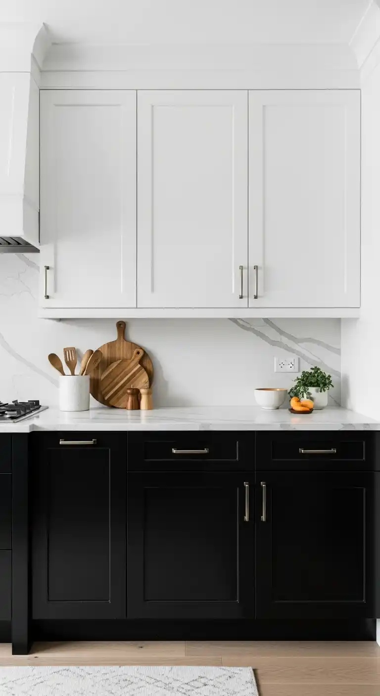 4. Black and White Cabinets