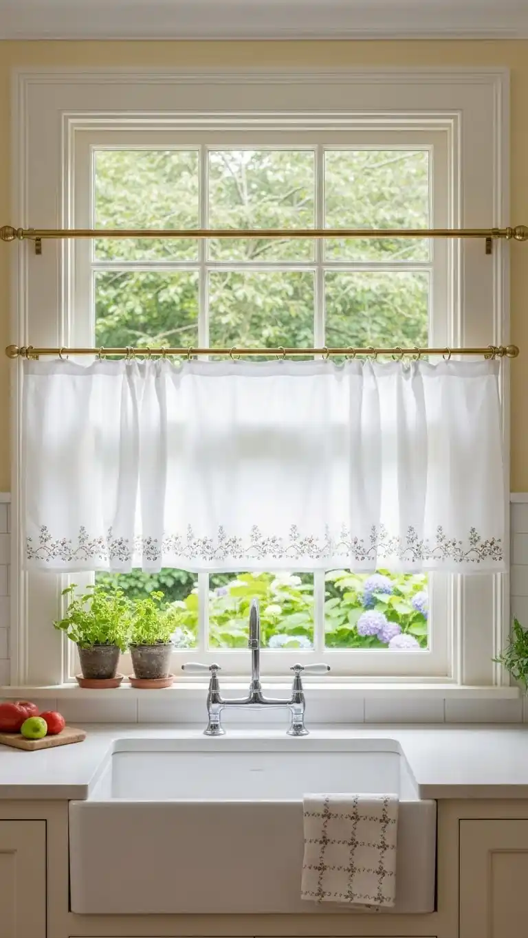 4. Café Curtains for Classic Charm