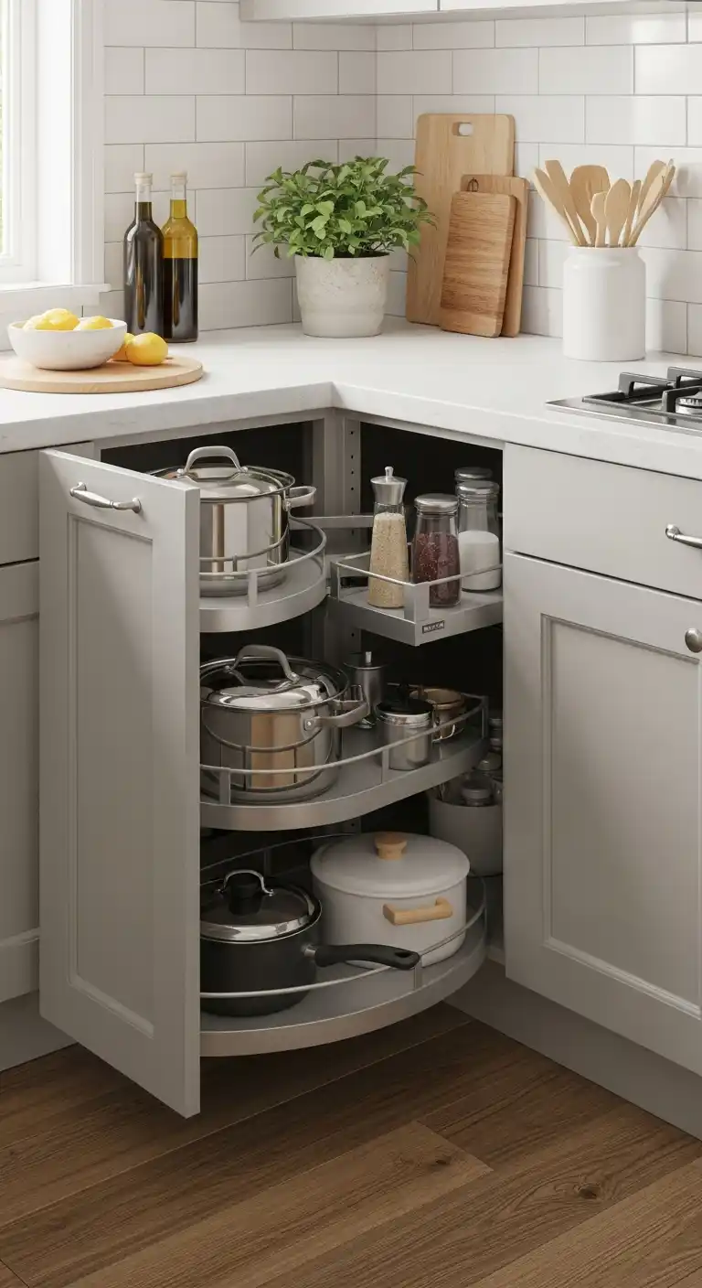 5. Corner Storage Solutions