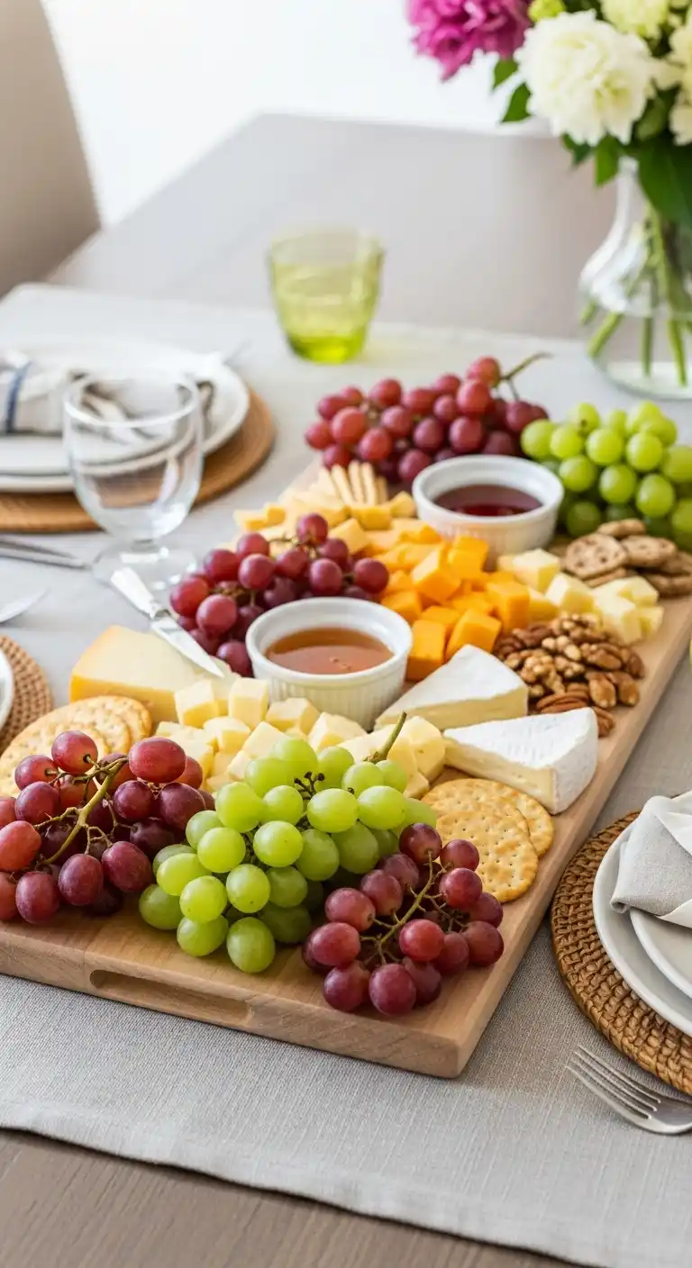6. Grapes and Cheese Board