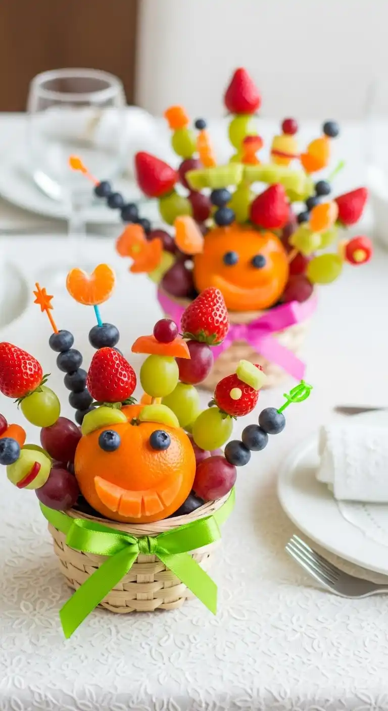 6. Kids’ Fun Fruit Basket Decoration