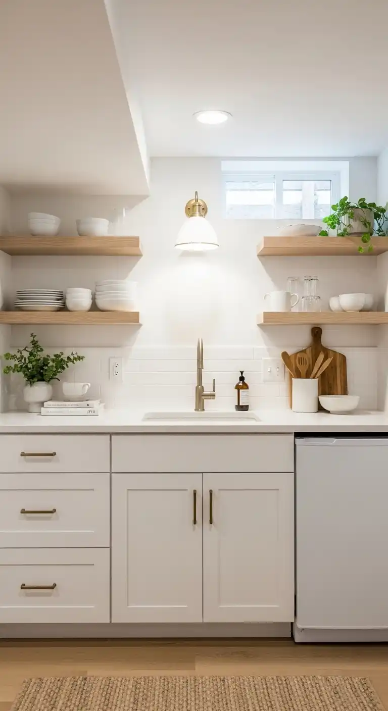 6. Scandinavian-Inspired Basement Kitchenette