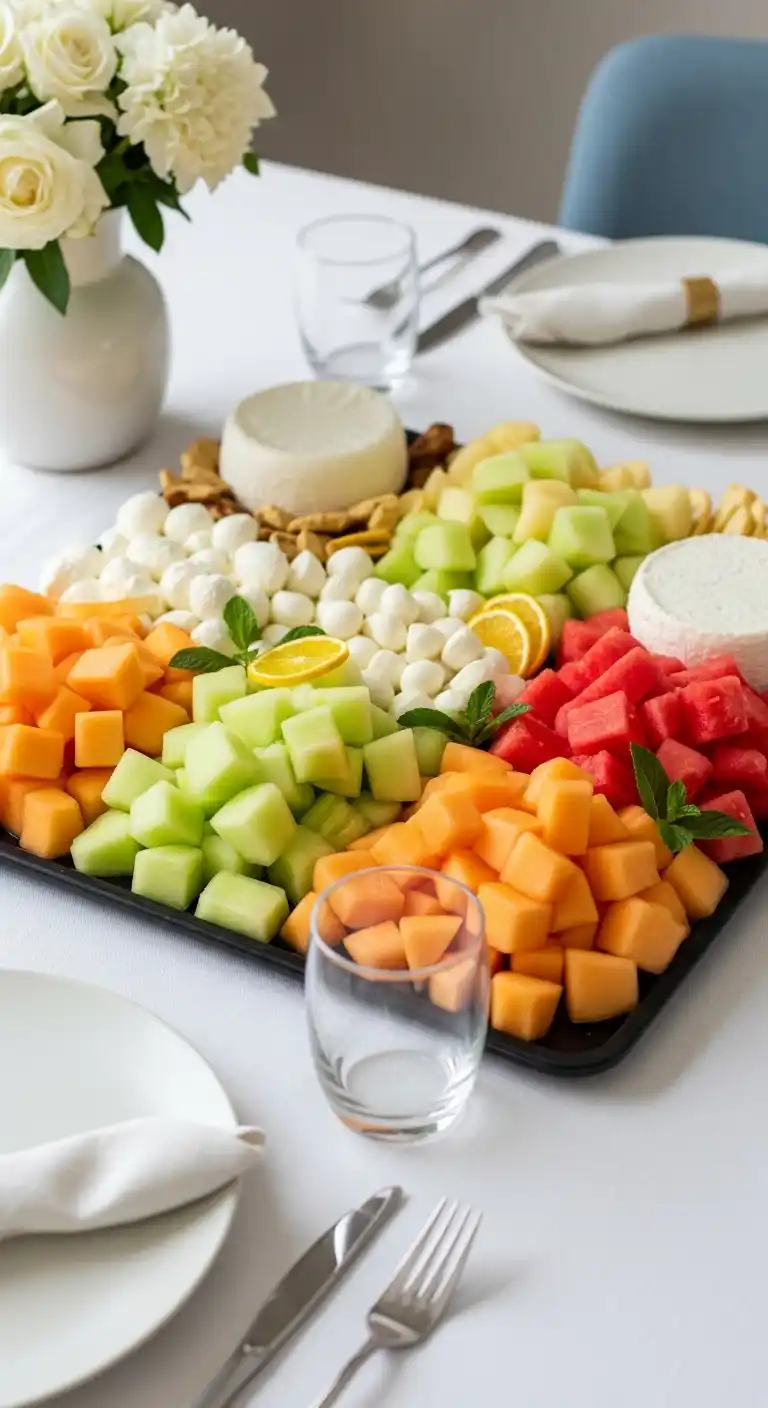 7. Melon and Prosciutto-Free Cheese Tray