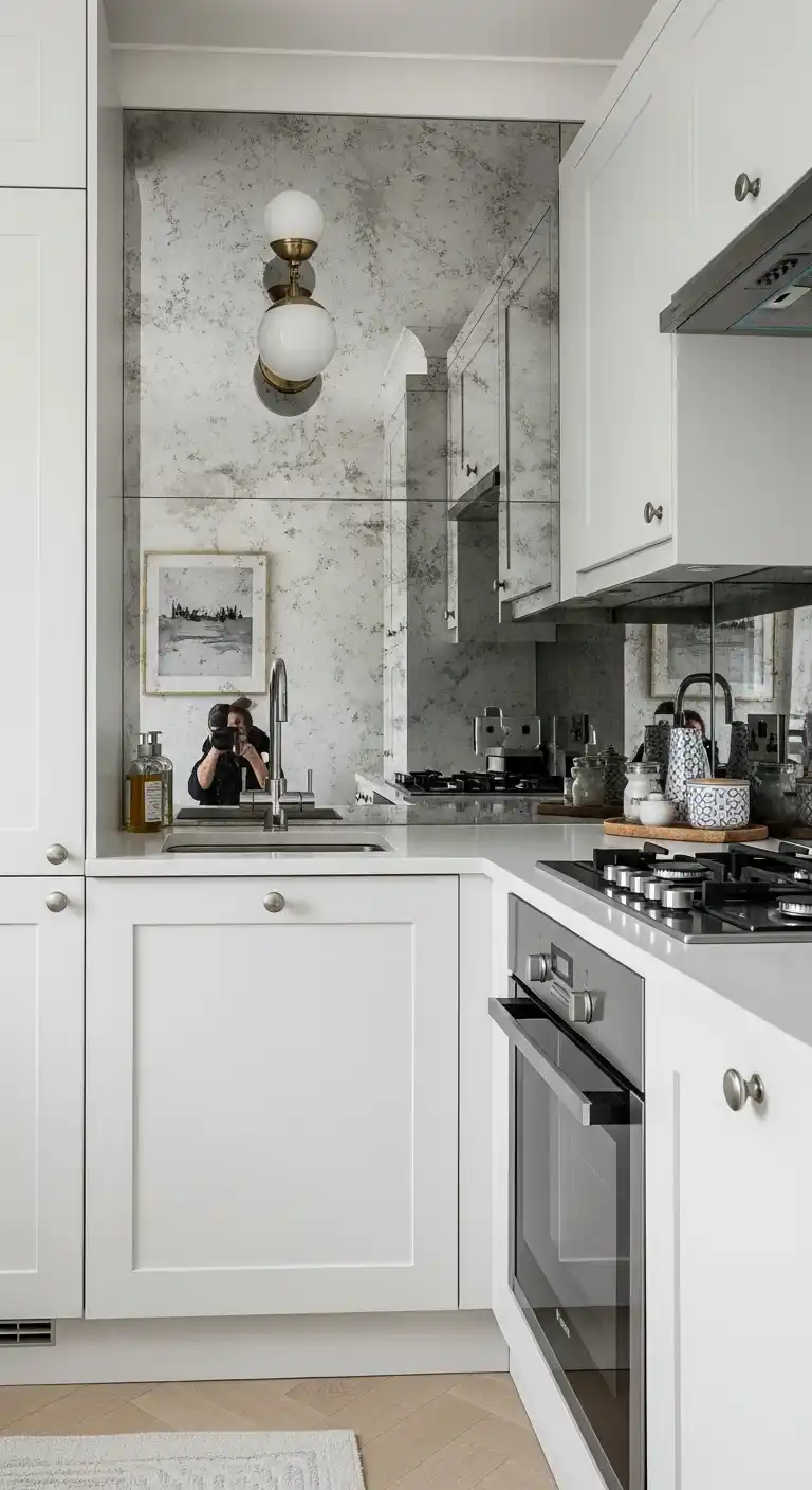 7. Mirrored Backsplash