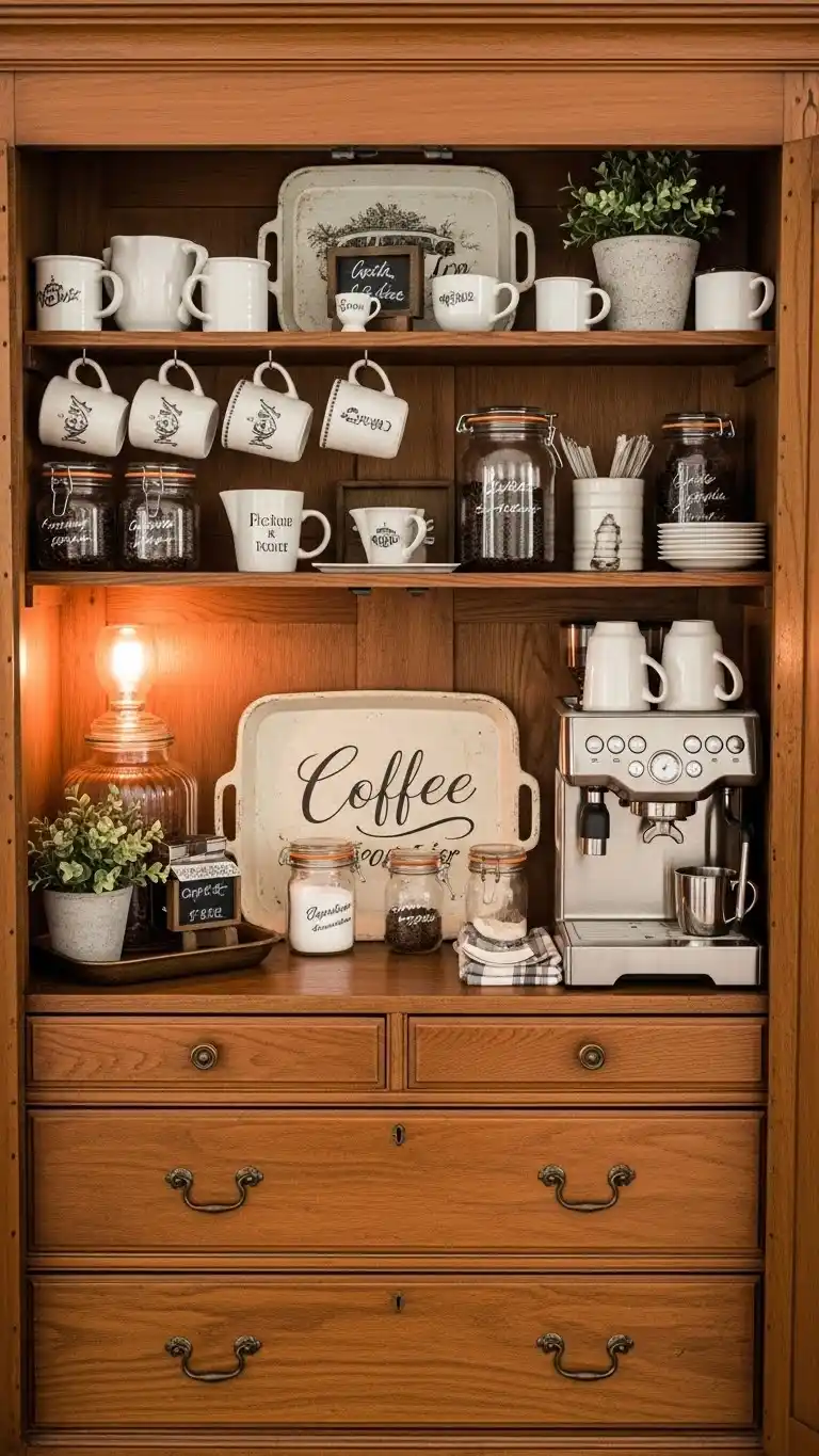 7. Vintage Chic Armoire