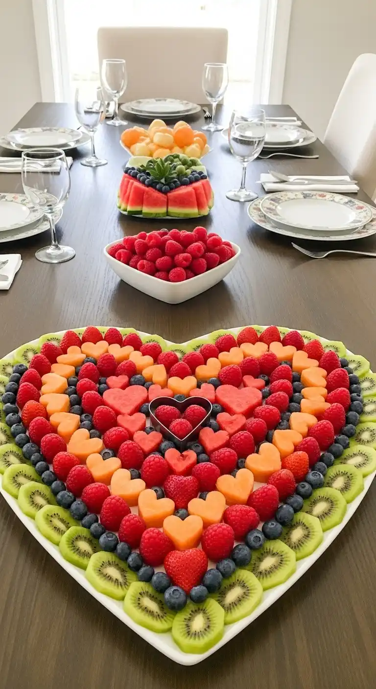 8. Heart-Shaped Fruit Arrangement