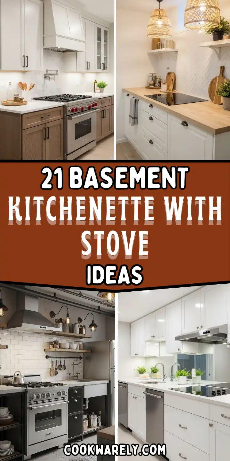 Basement Kitchenette with Stove