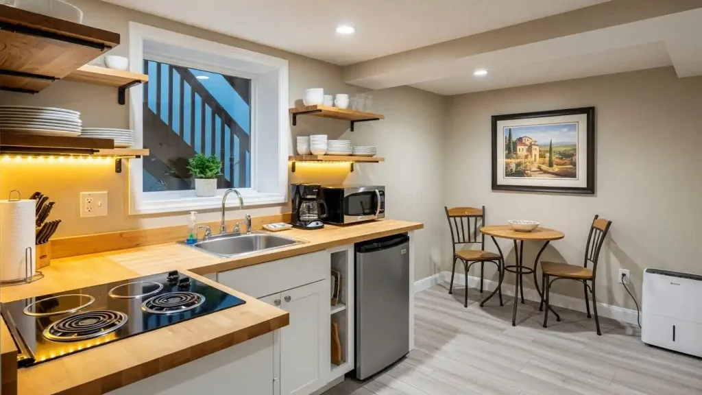 How to Add a Kitchenette to a Basement 1