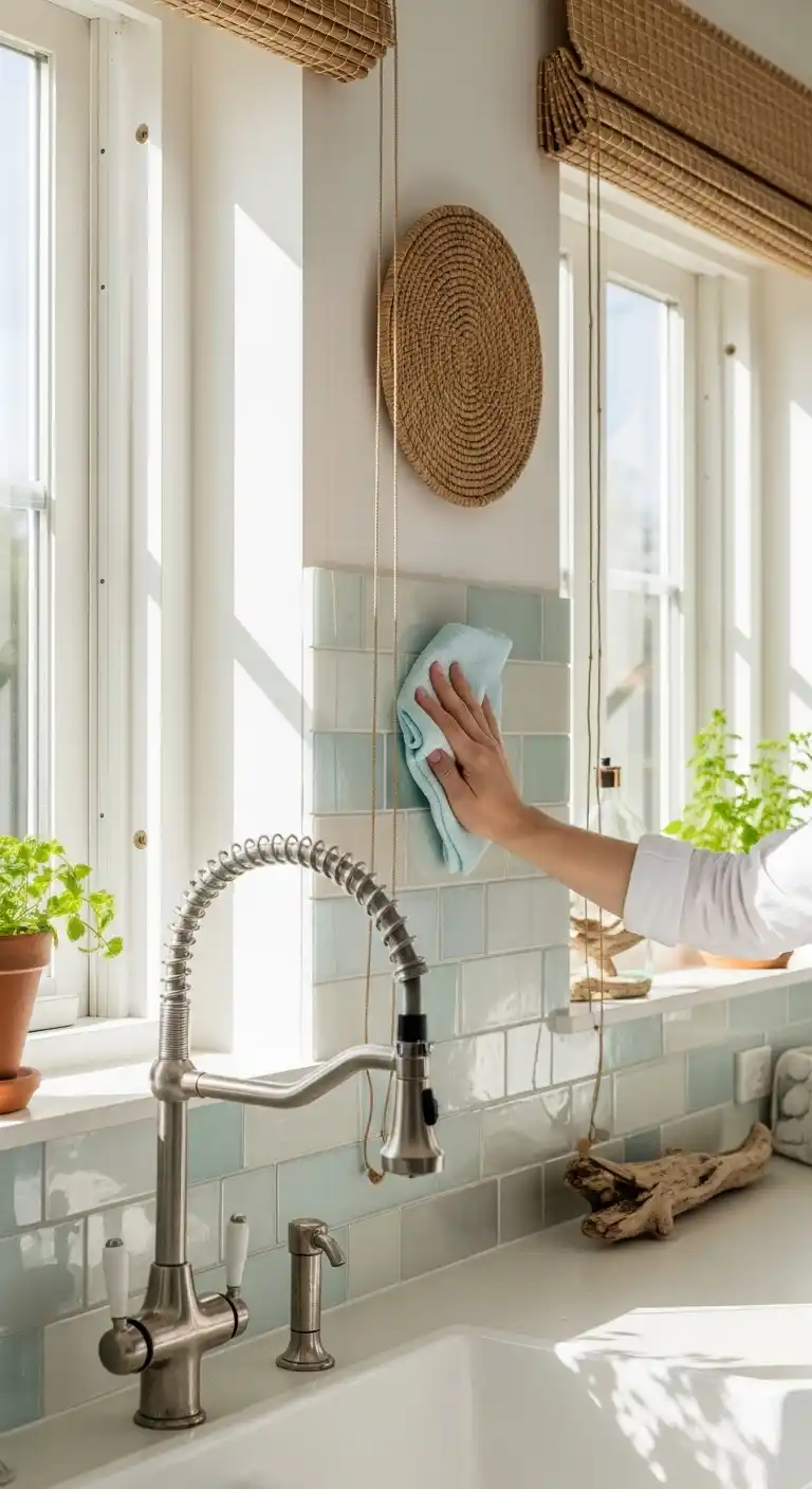 How to Keep a Coastal Backsplash Looking Fresh