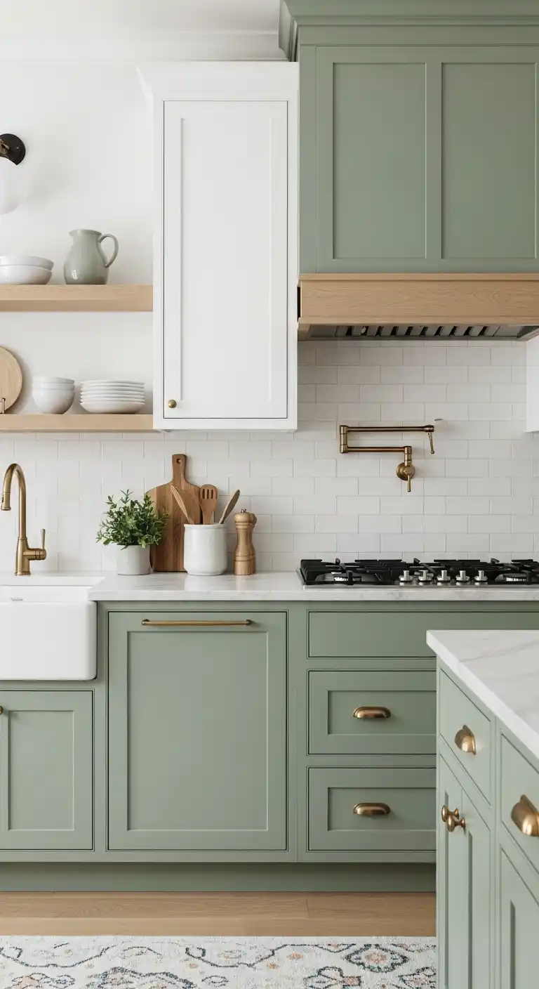 How to Pair Sage Green Cabinets with Colors and Materials