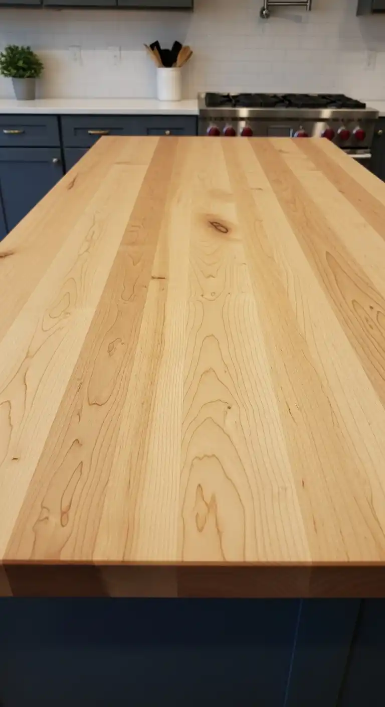 Maple Slab Countertops Finish, Edge, & Vibe