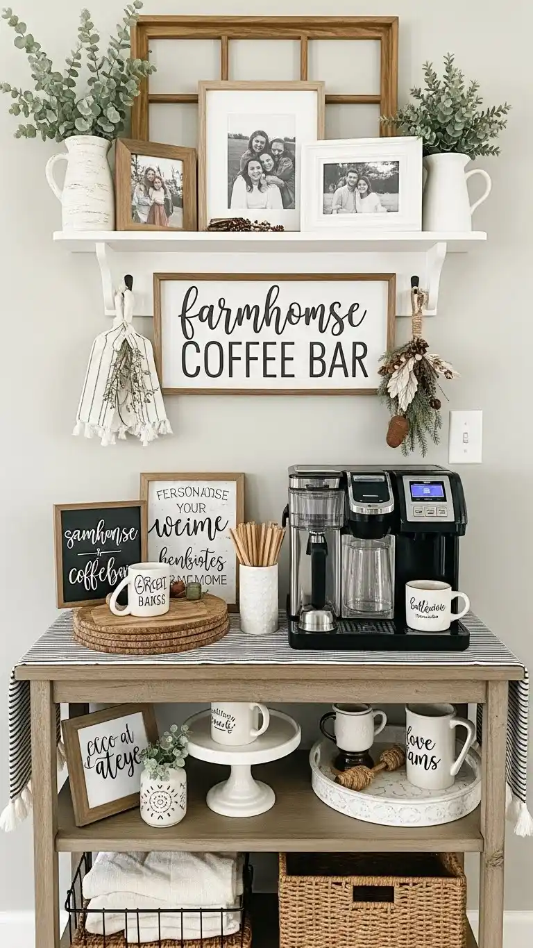 Personalizing Your Farmhouse Coffee Bar
