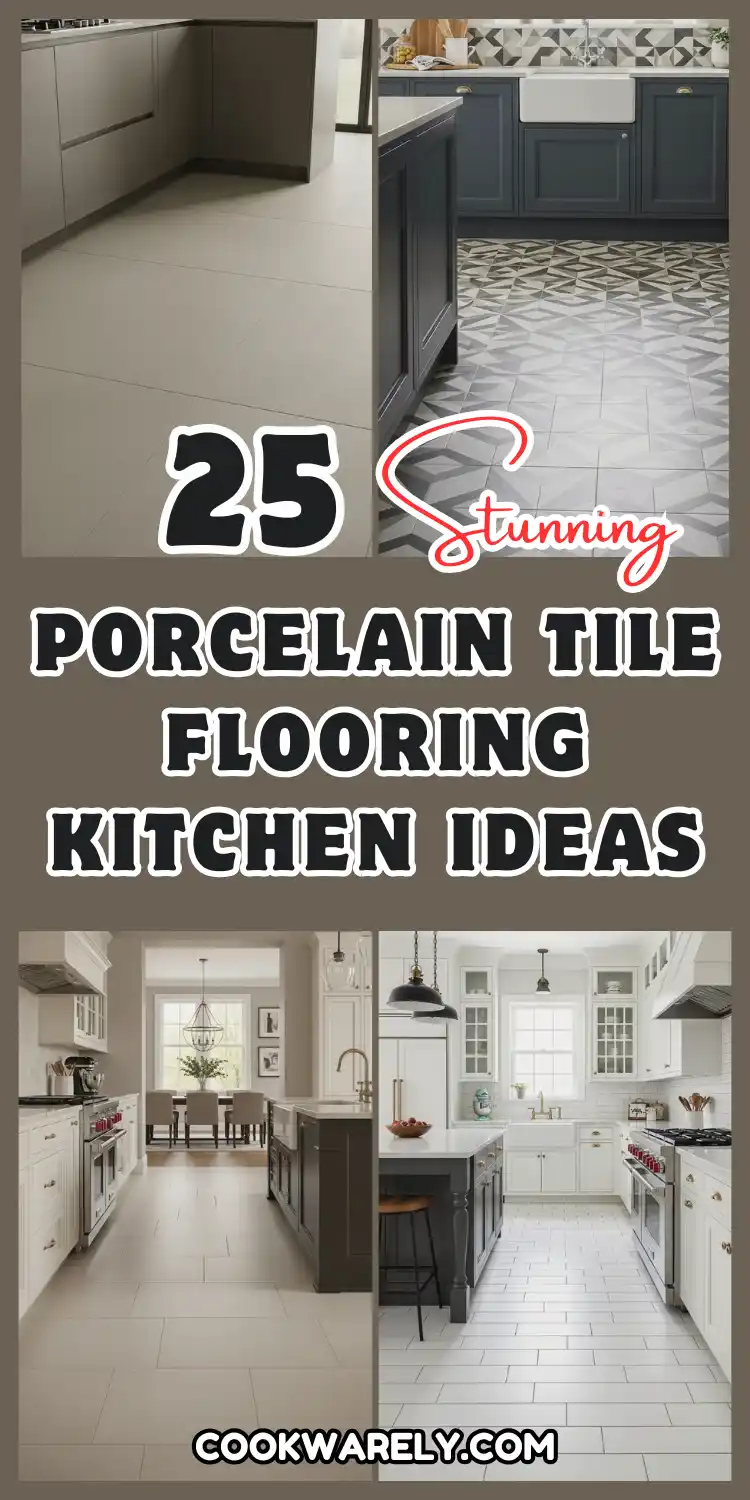 Porcelain tile flooring kitchen