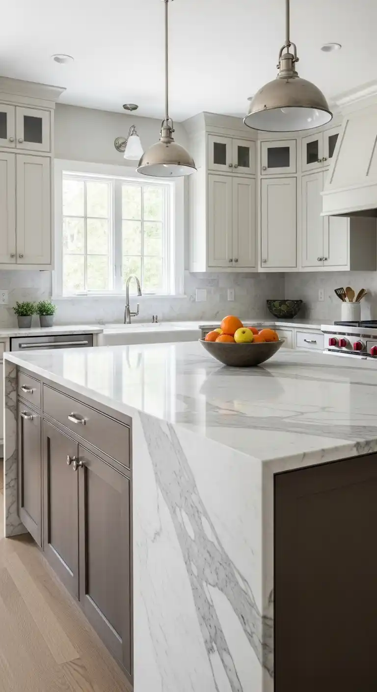 11. Double-Thickness Calacatta Countertops