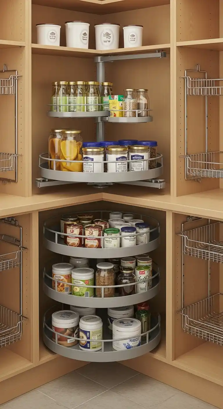 11). Utilize Corner Storage Solutions