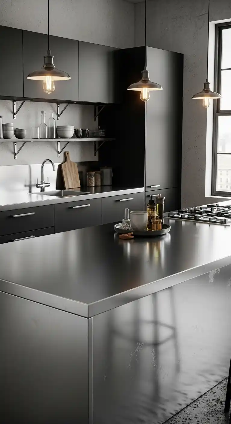 14. Try Stainless Steel for Industrial Elegance