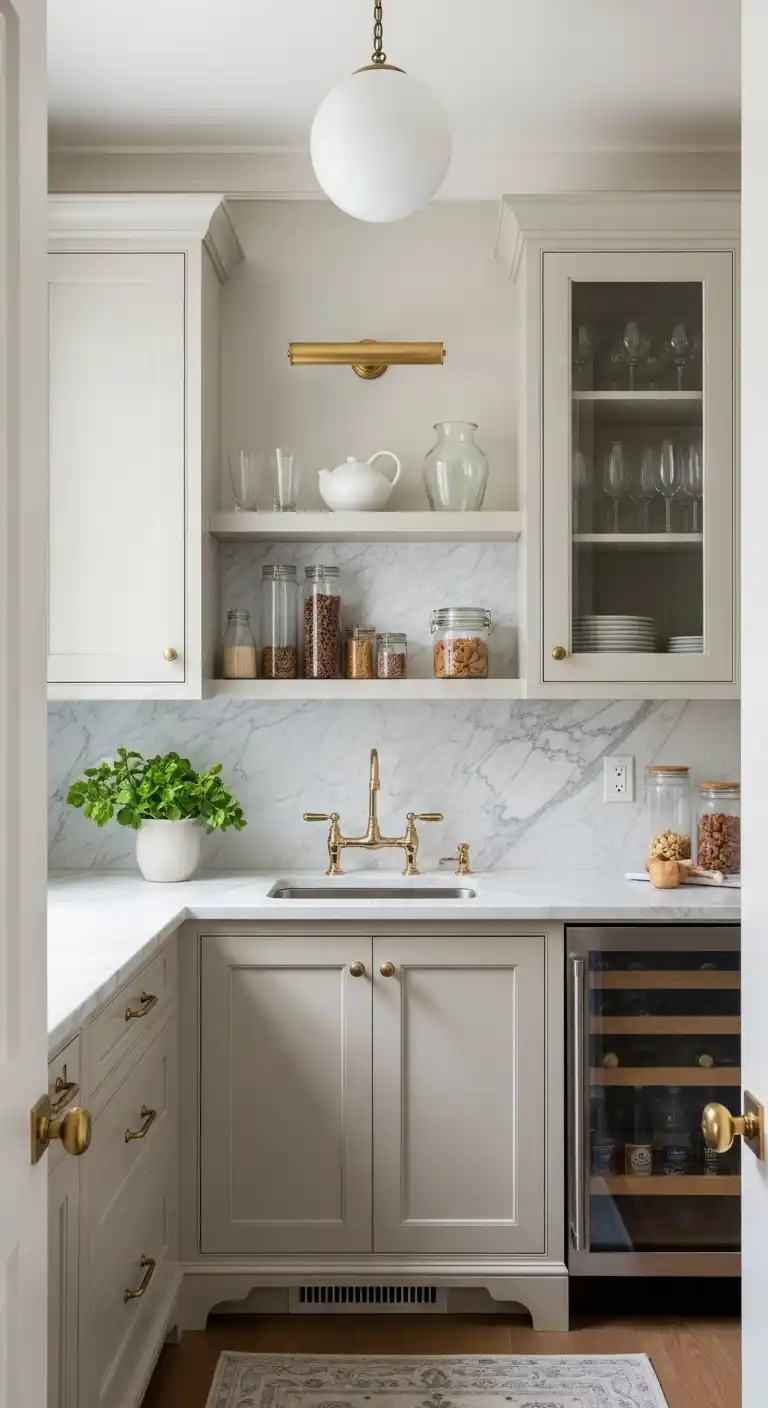 16. Calacatta Marble for an Elegant Butler’s Pantry
