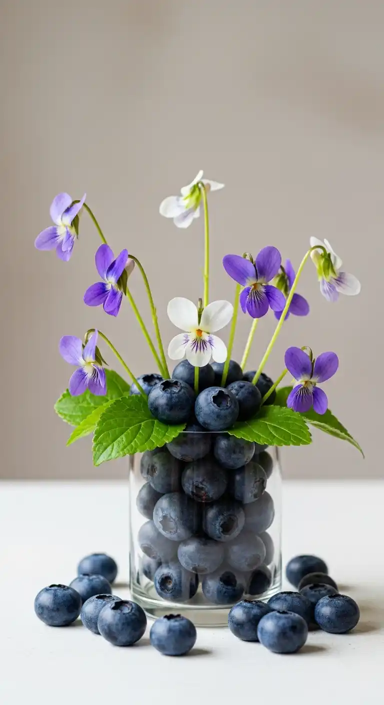 17. Blueberry and Violet Mini Vase