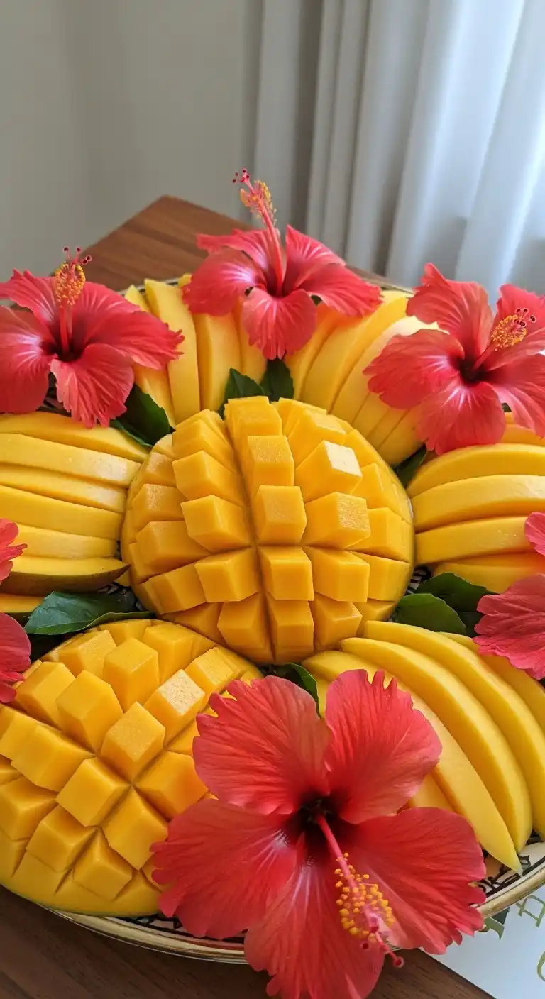 18. Mango and Hibiscus Tropical Flair