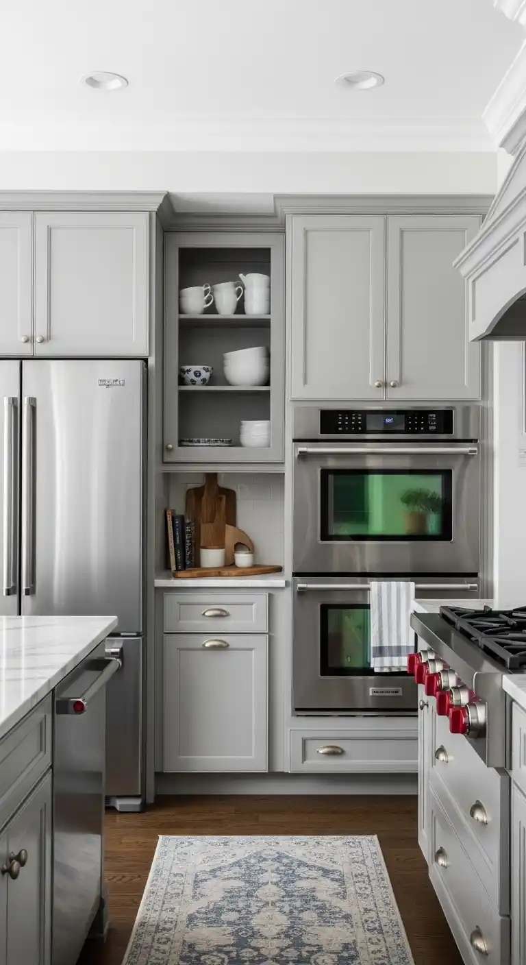 2. Soft Gray Cabinets for a Modern Touch