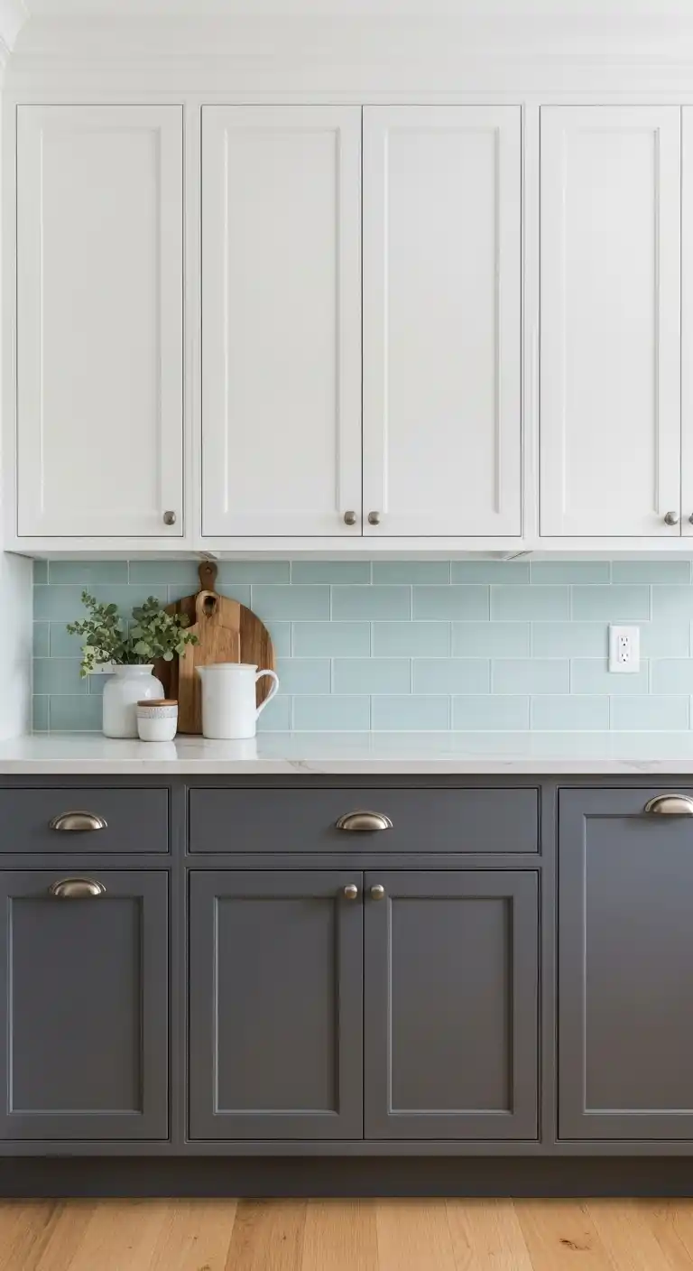 2. Try Two-Tone Cabinets for Visual Contrast