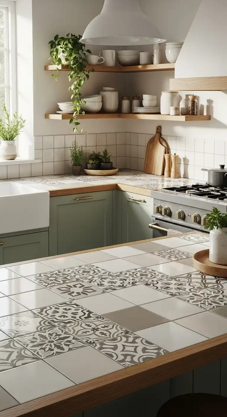 20. Refresh with Ceramic Tile Countertops