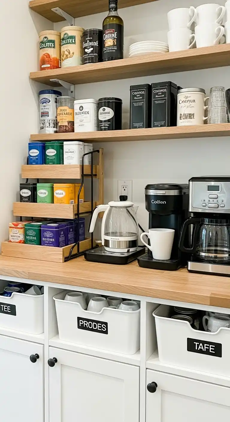 21). Create a Beverage Station Corner