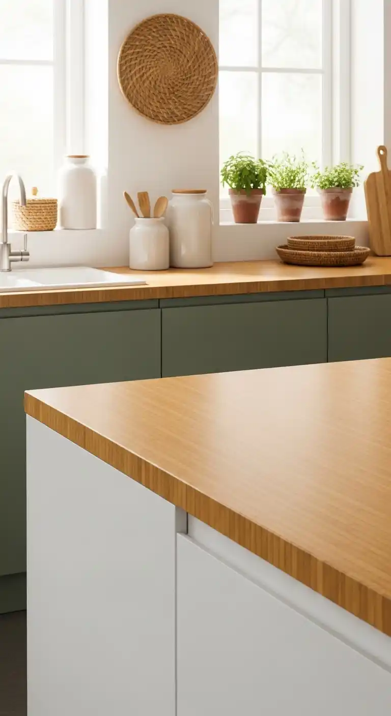 22. Go Eco-Friendly with Bamboo Countertops