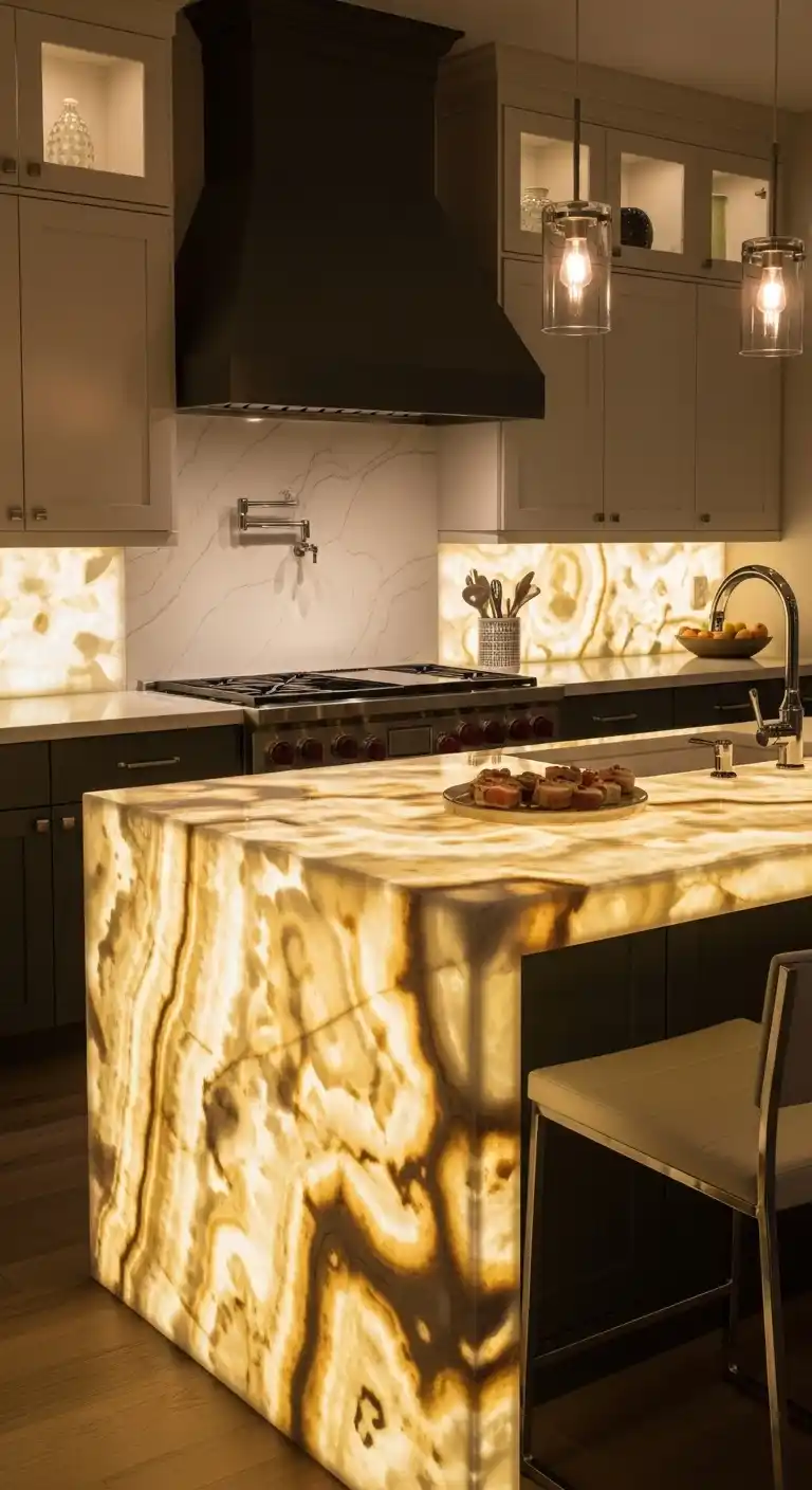 24. Add Sophistication with Onyx Surfaces