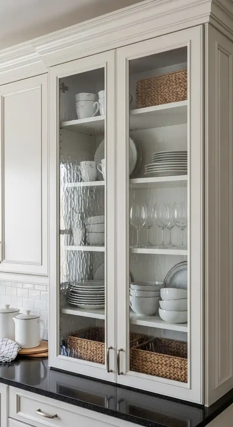 4. Add Glass Inserts for an Airy Feel