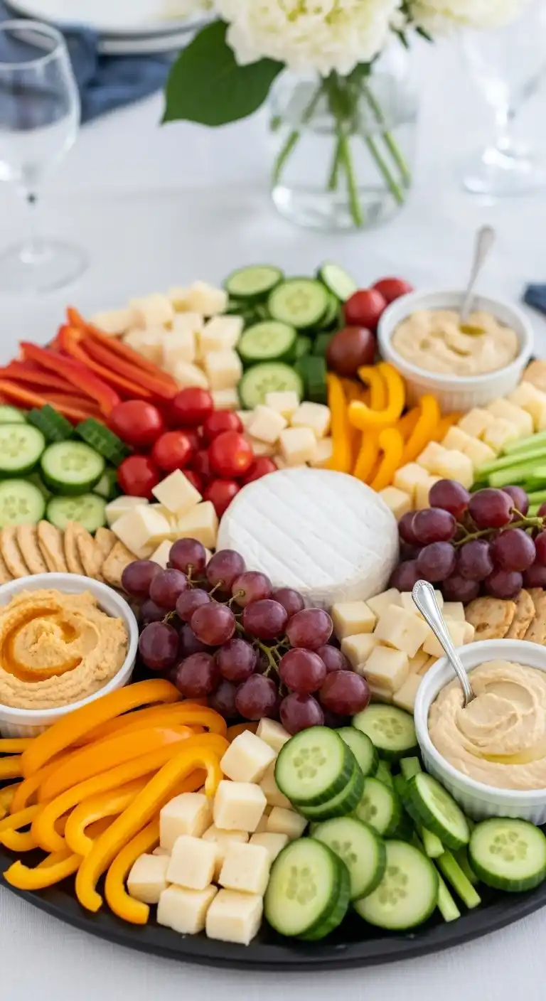 4. Elegant Cheese and Veggie Tray