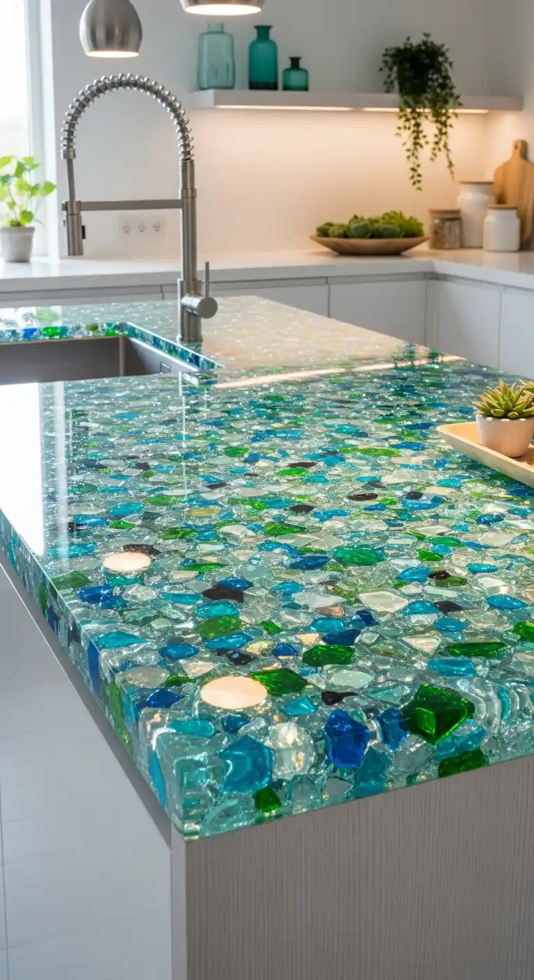 6. Experiment with Recycled Glass Designs