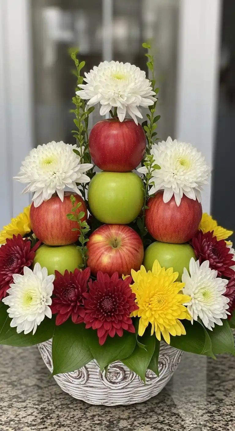 7. Apple and Chrysanthemum Vase Mix