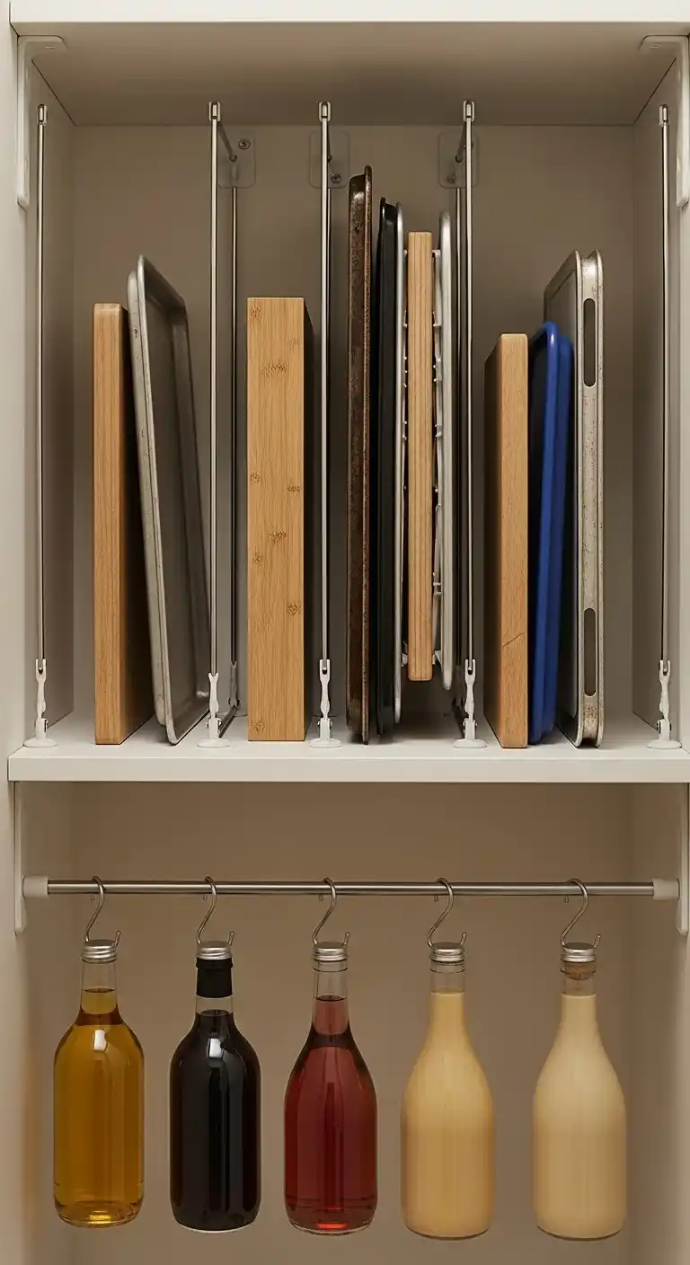 9). Deploy Tension Rods for Vertical Storage
