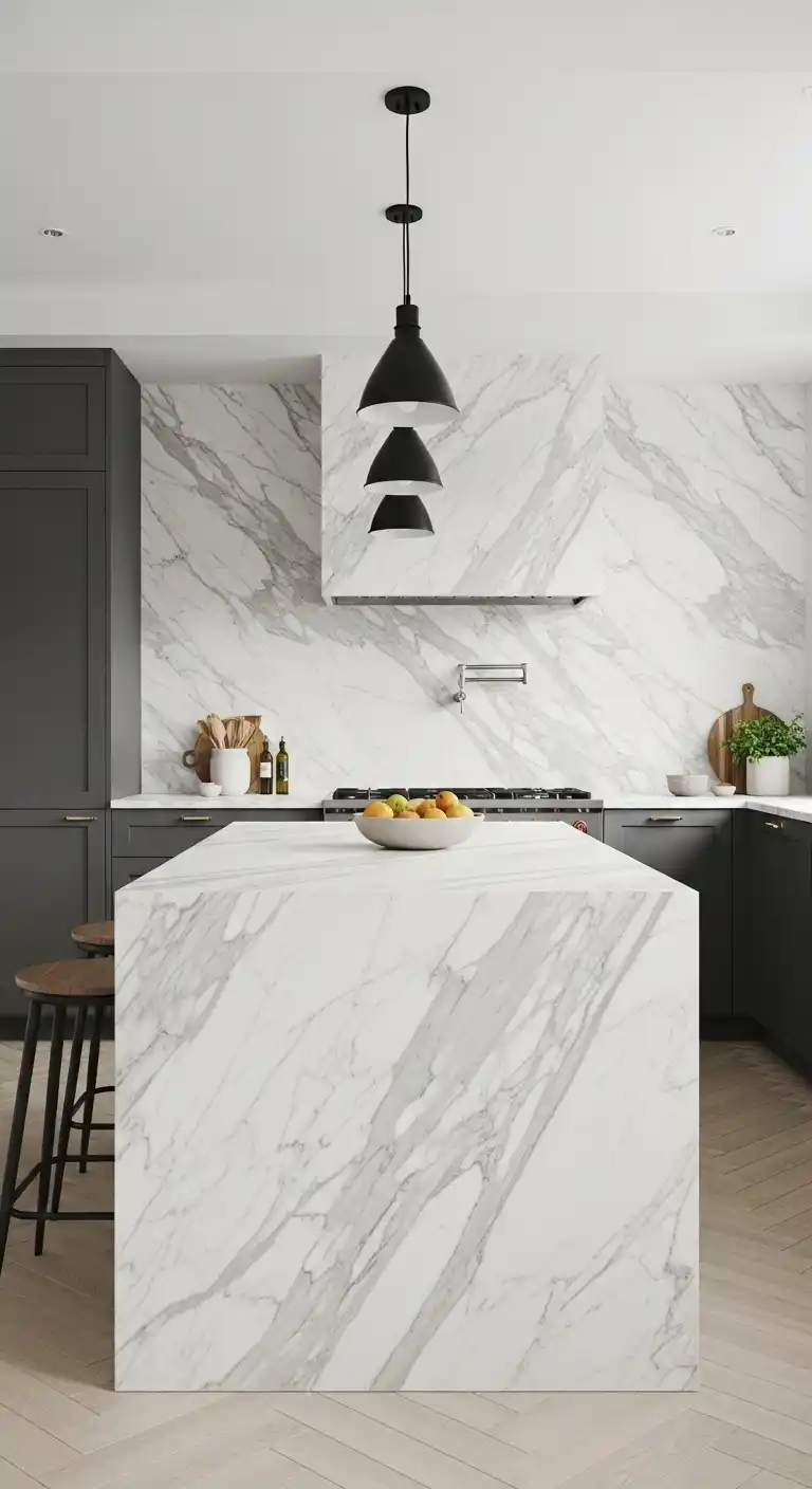 How to Decide if a Calacatta Marble Kitchen Is Right for You